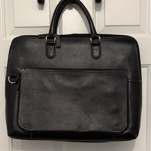 Levenger Classic Black Leather Briefcase